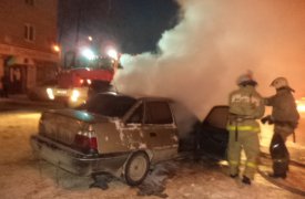 В Щекине сгорел автомобиль «Дэу Нексия»