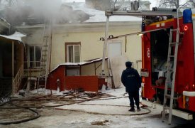На улице Свободы в Туле горит историческое здание