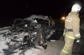 Под Тулой «Камаз» превратил «Опель» в груду металла