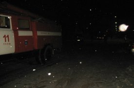 В Туле сгорело бесхозное строение