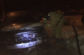В Тульской области сгорела «Мазда»