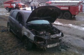 8 марта в Шатске сгорел «Опель»