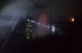 Попариться не вышло: в Щекинском районе сгорела баня